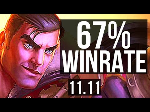 JAYCE vs AKALI (MID) | 67% winrate, Legendary, 16/5/9 | NA Master | v11.11