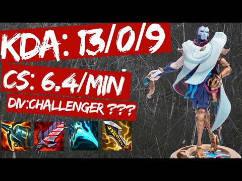 JHIN ADC s11 (KDA: 13/0/9) FULL GAME REPLAY CHALLENGER