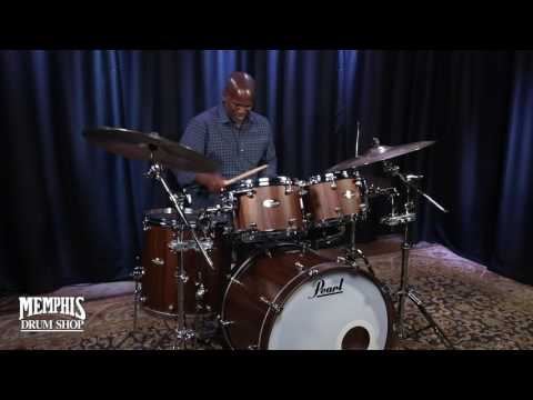 Pearl Masterworks Studio Drum Set 22/10/12/16 - Matte Walnut over Black Limba