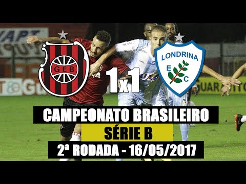 G.E.Brasil 1x1 Londrina - Série B 2017 - 16/05/2017