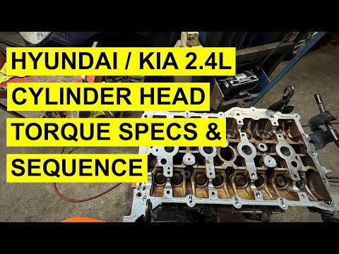 How To Torque Down The Cylinder Head on Hyundai/ Kia 2.4L Engine - Torque Sequence & Specs