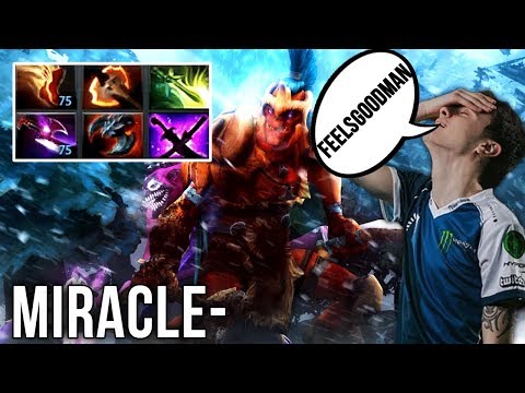 Miracle- Troll UNREAL Farming Speed - 1066GPM + Rampage Dota 2