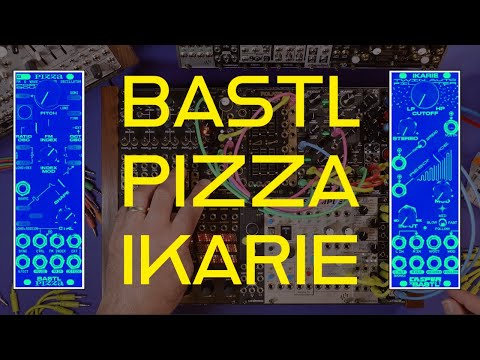 BASTL PIZZA and IKARIE drone patch. How to drone with two modules. No talking demo.