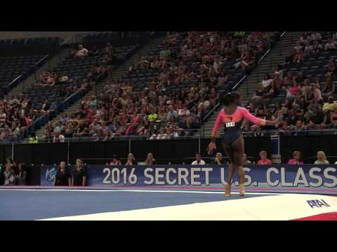 Kiya Johnson - Floor Exercise - 2016 Secret U.S. Classic - Junior