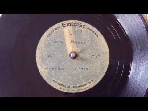 Manfred Mann "John Hardy" 1964 UK unique one sided Demo Acetate, Beat, R&B, Mod, The Beatles !!!