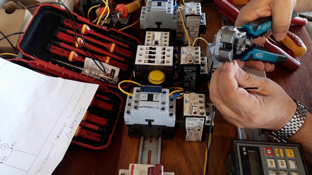 Comando elétrico, teste pratico para eletricista entrar na industria, 1º parte, comando direto.
