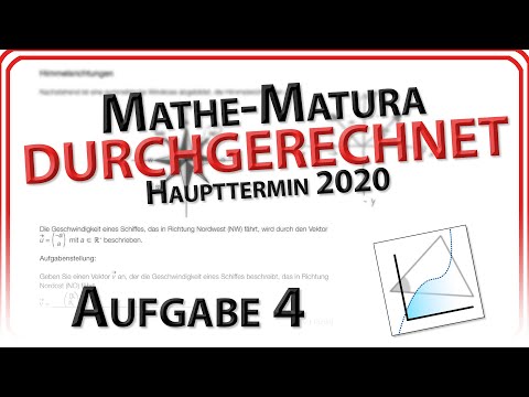 Matura 2020: Aufgabe 4 -  Himmelsrichtungen / Vektoren (Haupttermin) | Mathe Easy Going