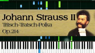Johann Strauss II - Tritsch-Tratsch-Polka, Op.214 | Piano Tutorial