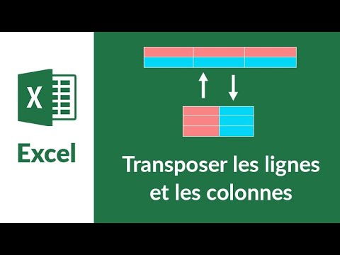 Excel Transposer les lignes et les colonnes