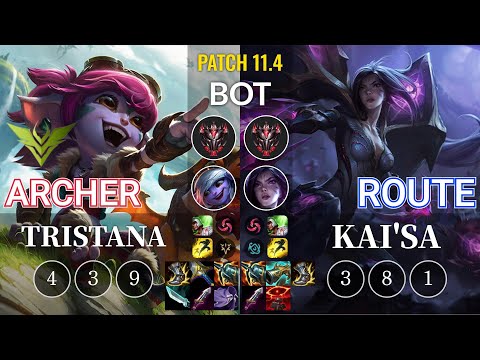 V3 Archer Tristana vs Route Kai'Sa Bot - KR Patch 11.4