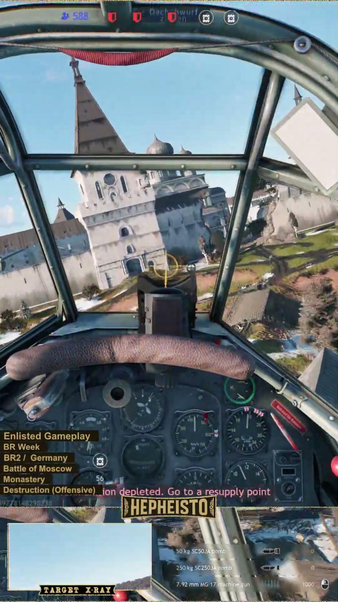 Pilot eliminates enemies on ground with 250kg SC250JA bomb