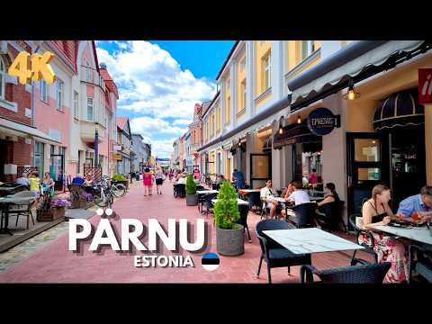 Walking Tour in Pärnu 🇪🇪 | A Sunny Summer Day in 4K