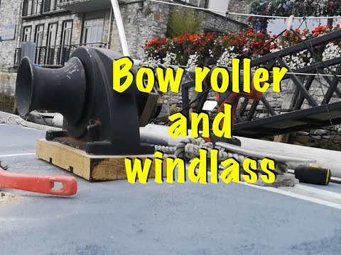 The start of installing a Bow Roller and Anchor Windlass