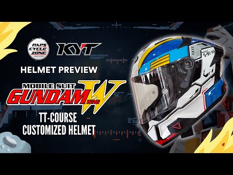 KYT TT-COURSE CUSTOMIZED HELMET PREVIEW (GUNDAM WING)