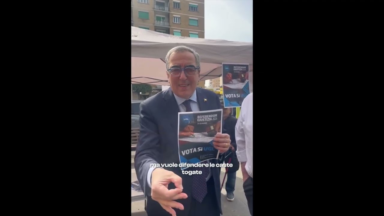 GASPARRI:  "STOP ALLE CORRENTI E AL SISTEMA PALAMARA, CON IL SÌ MENO POLITICA NEL CSM"