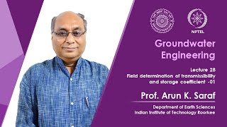Lecture 28: Field determination of transmissibility and storage coefficient  01
