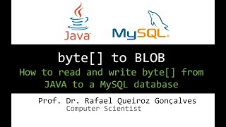 byte[] to BLOB: How to read and write byte[] from JAVA to a MySQL database