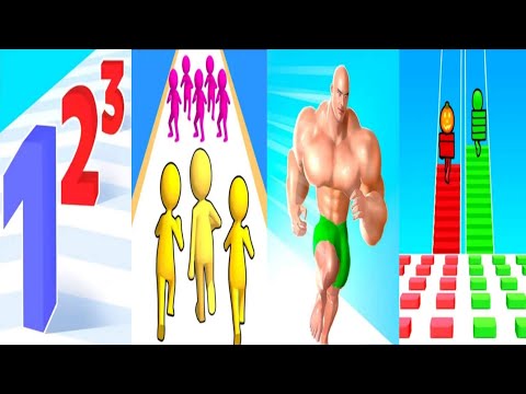 number master vs join clash vs muscle rush vs bridge race 😚😚