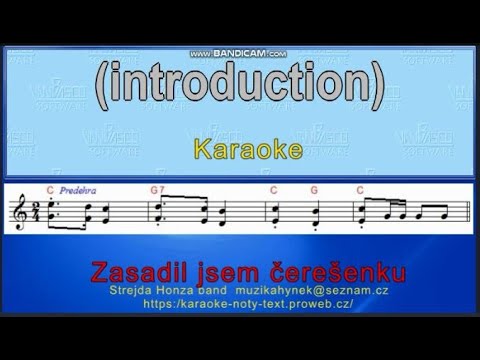 Zasadil jsem čerešenku  karaoke
