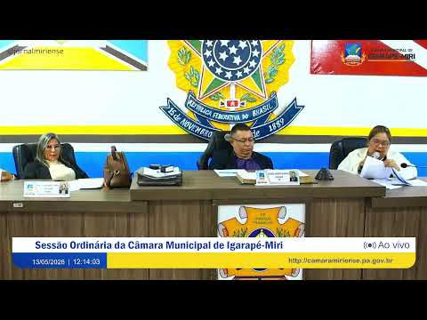 13/05/2026 | 12ª Sessão Ordinária da Câmara Municipal de Igarapé-Miri