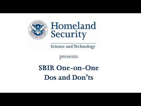 SBIR One-on-Ones: Dos and Don'ts