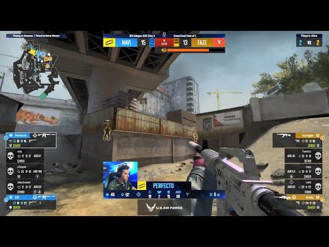 Perfecto 1v2 god clutch to secure the map victory for NaVi