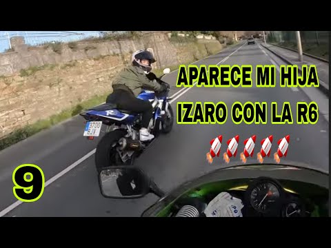 9 YA PASA DE 6000 RPM!! Prueba con mi hija Izaro🚀 ZXR Vs R6