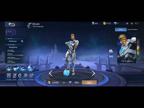 Bruno skill showcase mobile legends