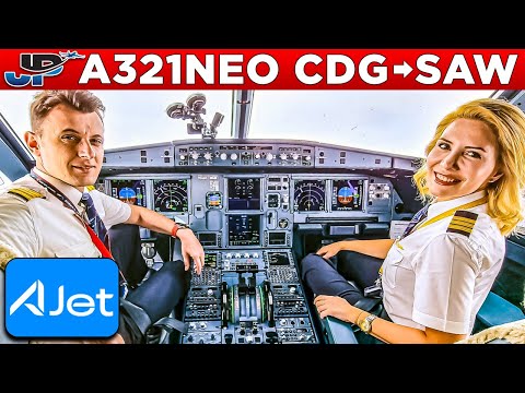 Ajet A321neo Cockpit from Paris🇫🇷 to Istanbul🇹🇷