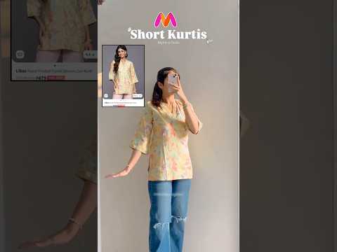Myntra short kurti for college ✨️ #outfitideas #myntra #myntrahaul #viralshort #trendingshorts