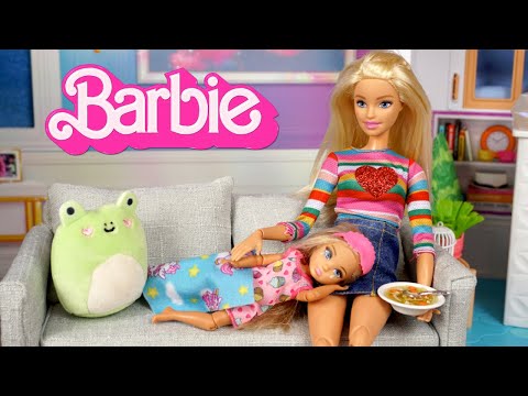 Barbie Doll Family Toddler Chelsea Get Well Routine