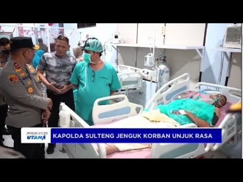 KAPOLDA SULTENG JENGUK KORBAN UNJUK RASA UU PILKADA