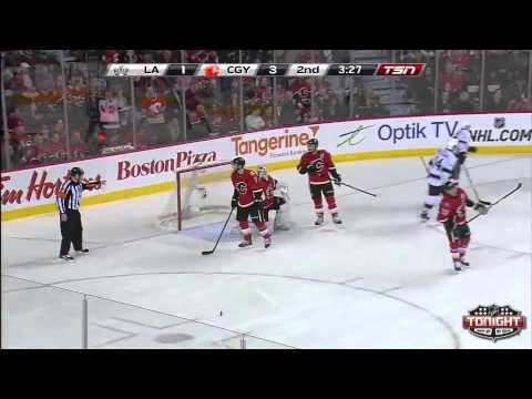 Anze Kopitar goal. Los Angeles Kings vs Calgary Flames 4/9/2014