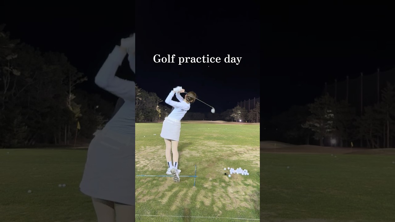 Golf practice day⛳️#ゴルフ #ゴルフウェア #ゴルフ女子 #ゴルフスイング #スイングトップ #golf #golfswing