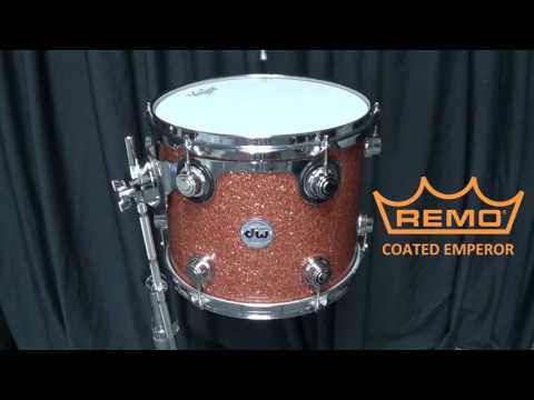 Coated Emperor vs Coated Ambassador remo tom head comparison.