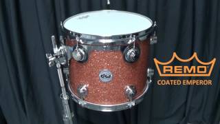 Video thumbnail for Coated Emperor vs Coated Ambassador remo tom head comparison. by Timmy G