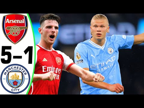 Arsenal vs Manchester City 5-1 - All Goals and Highlights - 2024 ???? RICE