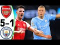Arsenal vs Manchester City 5-1 - All Goals and Highlights - 2024 🔥 RICE