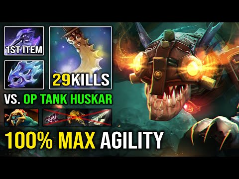 There's Nothing That Can Stop this Slark | 100% Max Agility Speed EZ Counter Huskar Carry Dota 2