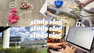study vlog 🌷 | cramming, cooking, crocheting, sec sch life