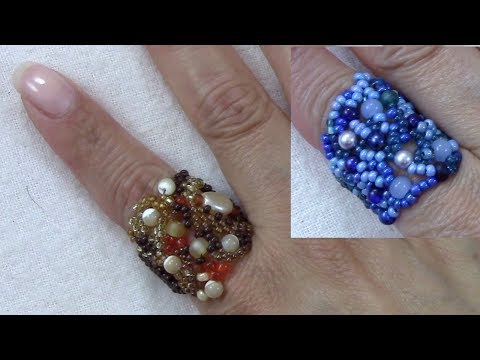 Free Form Peyote Ring Part 1 of 2