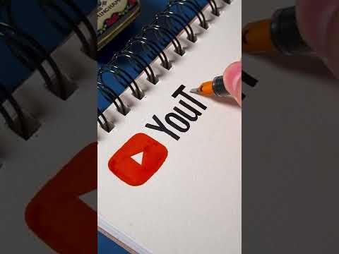 Lettering YouTube logo #shorts