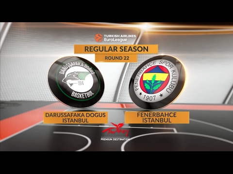 EuroLeague Highlights RS Round 22: Darussafaka Dogus Istanbul 72-65 Fenerbahce Istanbul