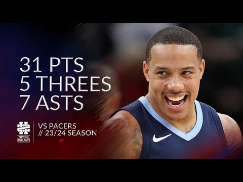 Desmond Bane 31 pts 5 threes 7 asts vs Pacers 23/24 season