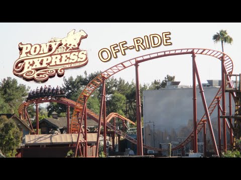 Pony Express Off-Ride Footage, Knott's Berry Farm, Motorbike Coaster | Non-Copyright
