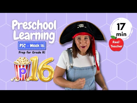 👏Week 16 - Letter P Song, Number 16, and Midline Movement for Toddlers - Preschool Learning Fun!👏