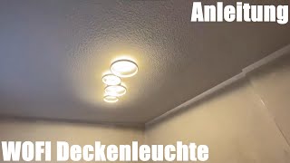 WOFI Deckenleuchte, Aluminium, 31 W, VIKA, Weiß [A] - LED Designer Lampe Montage Anleitung