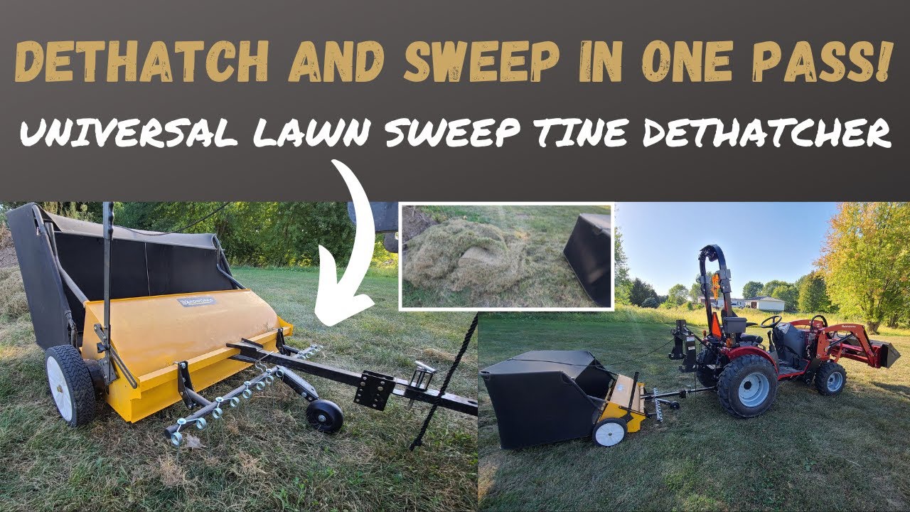 Dethatch And Sweep All At Once - Universal Dethatcher For Tow Behind Lawn Sweep - Menards Yardworks