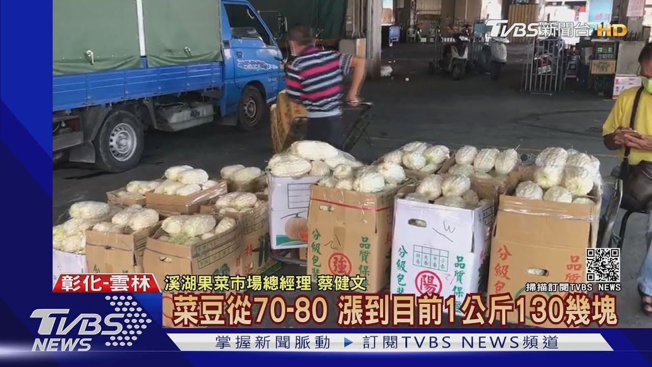 蔬菜連漲兩波 部分葉菜瓜果漲幅逾100%