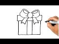 How To Draw A CHRISTMAS PRESENT Easy And Simple